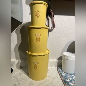 Tupperware Yellow Food Storage Containers